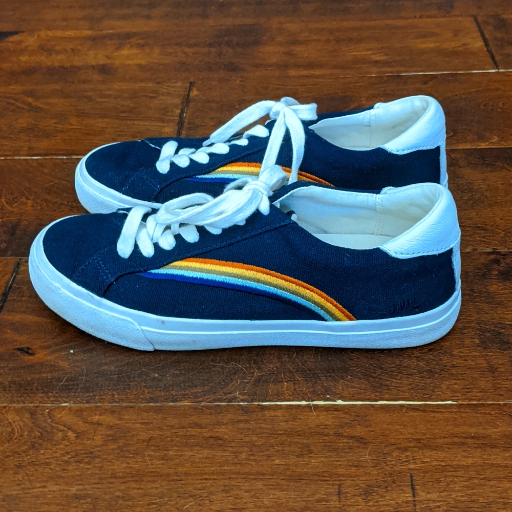 Madewell Fashion Sneakers - Navy with Rainbow